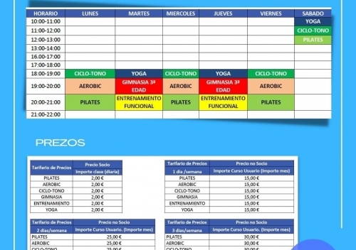 Comeza setembro con numerosas actividades no ximnasio municipal